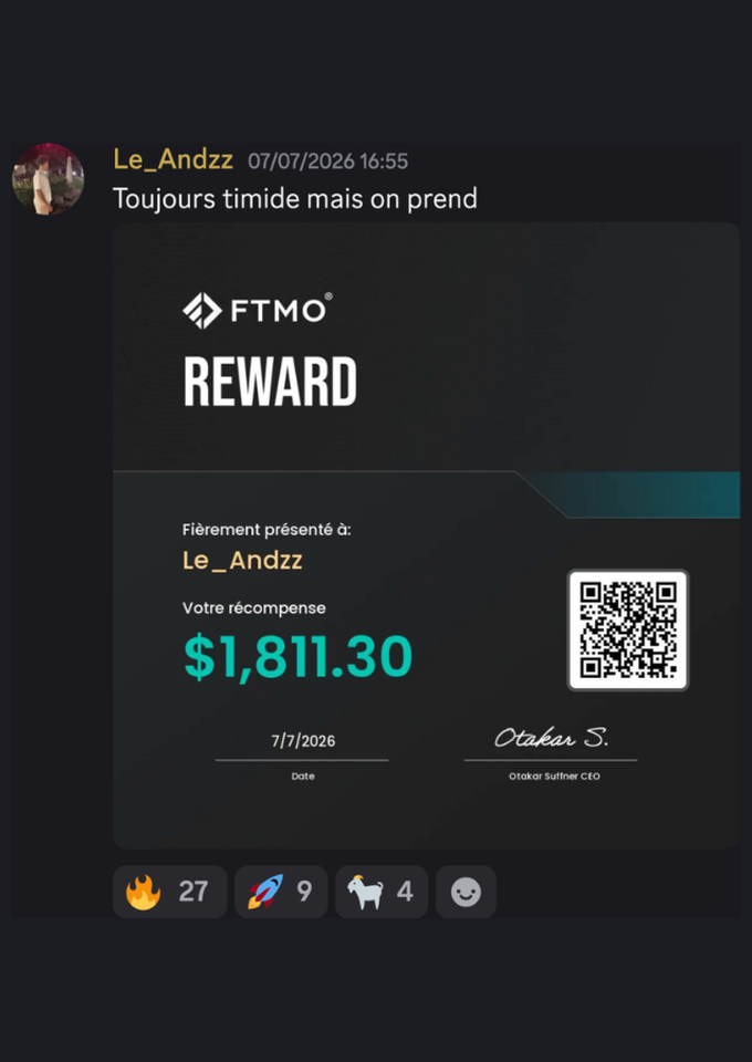 Preuve de payout FTMO de Andy 2