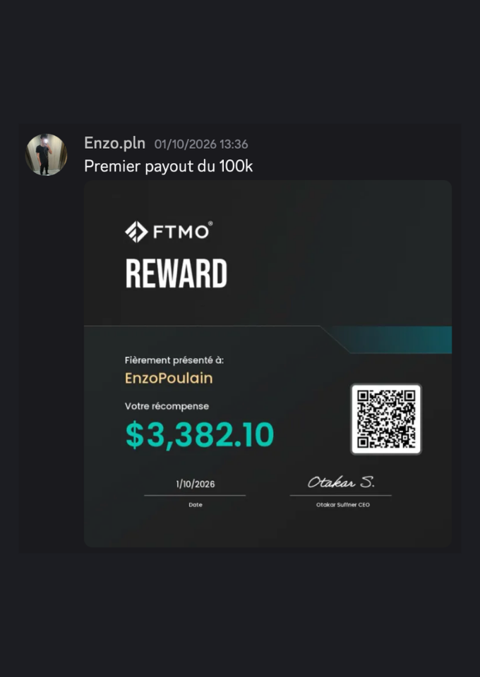 Preuve de payout d'un membre Algora Finance 48