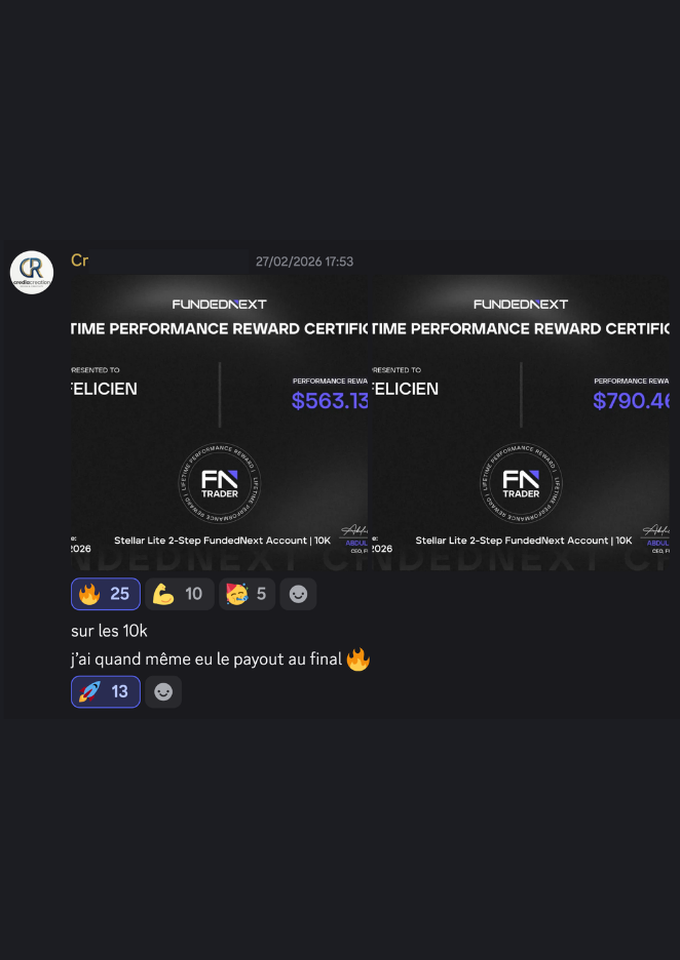 Preuve de payout FTMO de Félicien 2