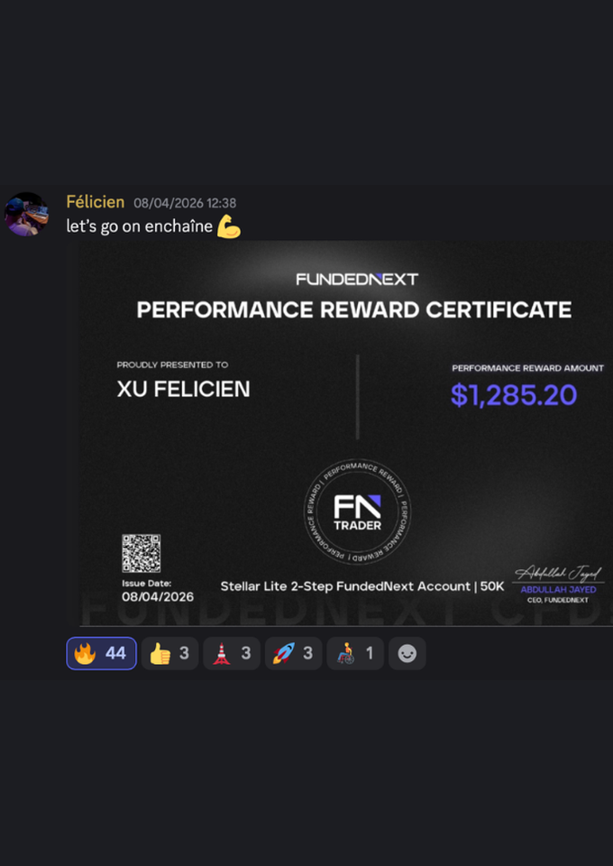Preuve de payout FTMO de Félicien 5
