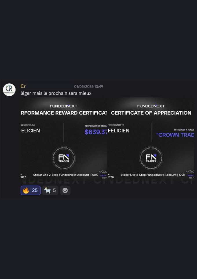Preuve de payout FTMO de Félicien 4