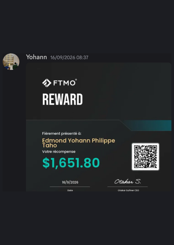Preuve de payout FTMO de Yohann 3